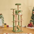 thumbnail image 3 of MWPO 63.8" Multi-Level Cat Tree with Condo and Scratching Post Tower, Green, 3 of 9