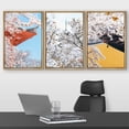 thumbnail image 2 of wall26 Framed Canvas Print Wall Art Set Japan Architecture Cherry Blossom Flowers Botanical Floral Photography Realism Decorative Nature Colorful for Living Room, Bedroom, Office - 16"x24"x, 2 of 5