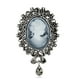 thumbnail image 1 of Broche de aleación con incrustaciones de cristal, broche con borla de cristal, colección de cabeza de belleza Vintage, 2 uds., 1 of 4