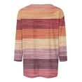 thumbnail image 4 of CYMMPU Blouses for Women Dressy Casual Round Neck 3/4 Sleeve Tunic Tops Loose Fit Summer Fashion Shirts Spring Tops Striped Ombre Dye Tie T-Shirts XXXL, 4 of 5