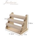 thumbnail image 5 of LAICAIW 3 Tier Detachable Bracelet Holder, Bracelet Jewelry Display Stand For Store Sell Show, Watch Scrunchie Head Ties Rack Organizer For Bedroom (Yellow Linen), 5 of 5
