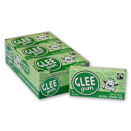 Project Gut Gum All Natural Spearmint Gum, Non GMO Project Verified, Eco Friendly, 16 Piece Box, Pack of 12, GREAT ALTERNATIVE: Delicious, natural, Fair Trade sugar spearmint gum.., By Glee ()