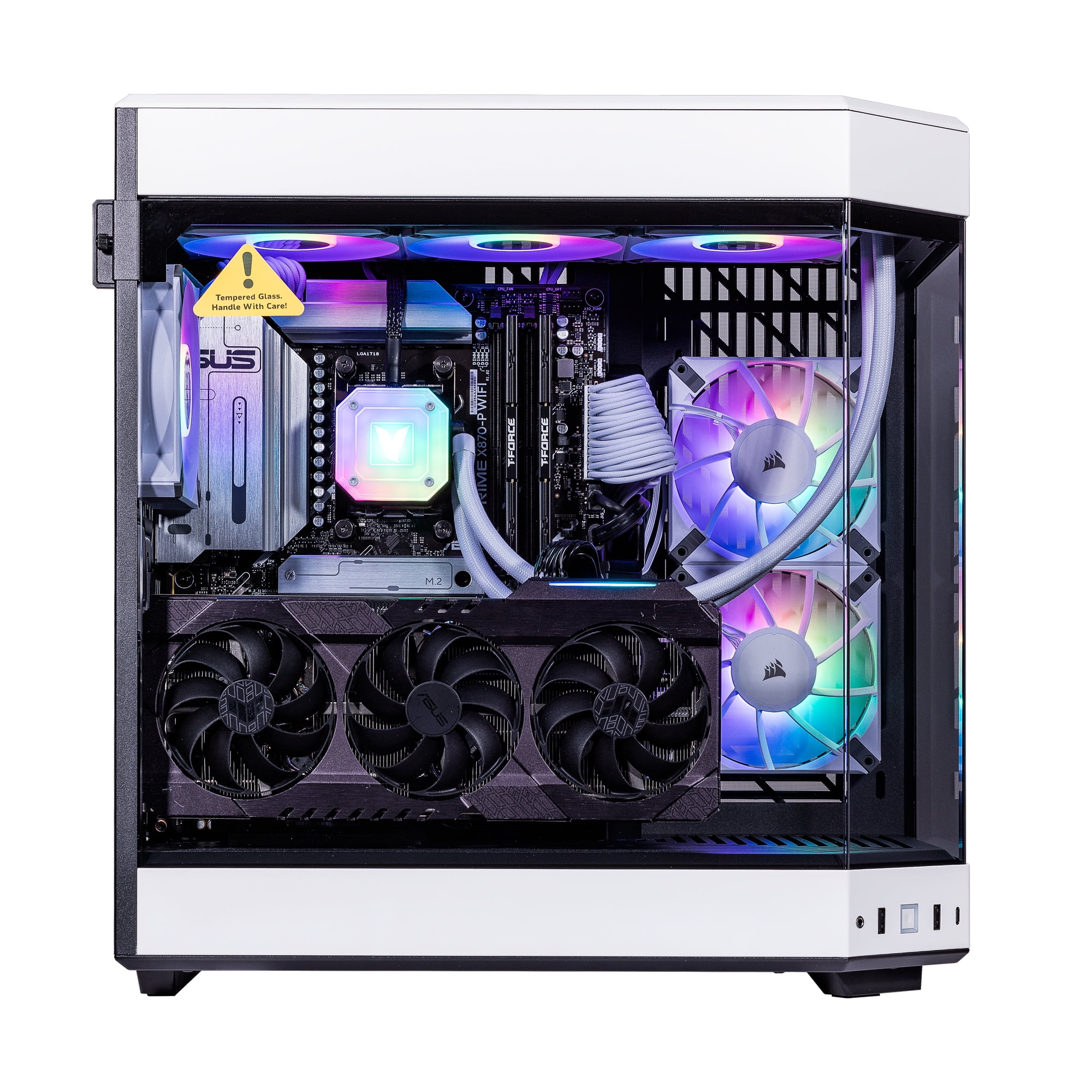 Velztorm Praetix 3D Desktop PC (AMD Ryzen 7 9800X3D, GeForce RTX 5070 Ti, 32GB DDR5, 2TB PCIe SSD, RGB Fans, 360mm AIO, 1000W PSU, WiFi 7, Bluetooth 5.4, RJ-45, HDMI, Win 11 Home)