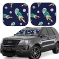 thumbnail image 1 of Fotbe Astronaut Dinosaur and Space 2-Piece Car Windshield Sun Shade | Sun Blocker for Car Windshield | Foldable Automotive Interior Accessories for Sun Protection-Large, 1 of 6