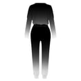 thumbnail image 5 of MSJUHEG Workout Sets For Women Womens Long Sleeve Tops Two Piece Outfit Long Sleeve Crewneck Pullover Tops And Long Pants Tracksuit Sweatsuits With Sweatpants Lounge Sets For Women Black L, 5 of 5