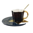 thumbnail image 2 of Paquete de 4 Tazas Y Platillos de para El Té , Juego de Posavasos de Taza de Café de Y Estrella, Taza de Café Y Baoblaze plato de café, 2 of 8