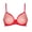 Red, variant on Sexy Sheer Bras for Women Demi Mesh See Through Lingerie Bralette Unlined Underwire Plunge No Padded Bra Black 38D