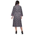 thumbnail image 3 of Moomaya Printed Long Robe With Pockets Cotton Bride Getting Ready Dress, 3 of 6