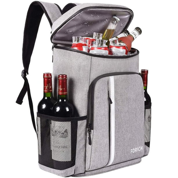 FORICH Mochila enfriadora Mochila enfriadora impermeable con aislamiento a prueba de fugas, Mochila enfriadora de playa suave y liviana para hombres y mujeres para trabajar Picnics Camping Senderismo,