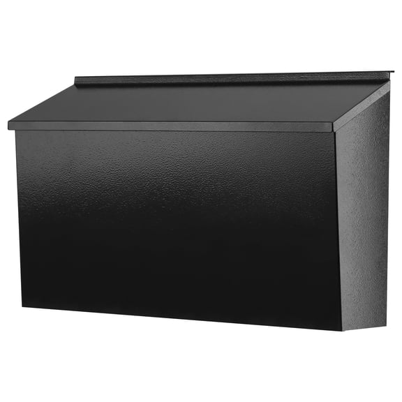 Wall-Mount Mailbox for House Large Capacity Mail Box Gaanized Steel Rust-Proof Metal Post Box Mailboxes for Outside 15.7"x9.9"x4.9" Black