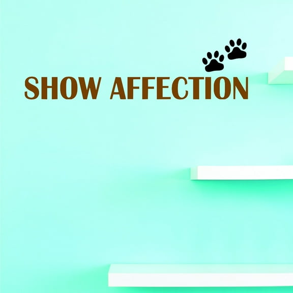 Custom Wall Decal Vinyl : Show Affection Home Decor Picture Art 16 X 40