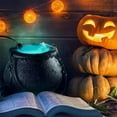 thumbnail image 2 of Halloween Witch Cauldron Mist Maker with 12 LED Lights Fog Machine for Parties, 2 of 4