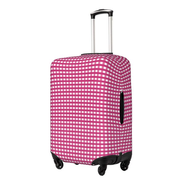 Balery Pink Gingham Funda de equipaje, fundas para maletas, elástica, lavable, protector de maletas, compatible con maletas de 18 a 32 pulgadas-X-Large