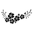 thumbnail image 1 of NEGRO Decal Car Flower Sticker Impermeable ExtraíBle Deco VehíCulo Rayas Cubierta, 1 of 5