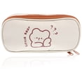thumbnail image 1 of Shisuyan Canvas Pencil Case with Zipper for Storage Use Beige Large Capacity Fits Pens Pencils Rulers 6.3 Inches, 1 of 8