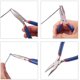 thumbnail image 2 of Juego de alicates de punta plana de 5,12 pulgadas de acero inoxidable 316, abridor de anillos de salto de cadena microdelgada, herramienta de joyería moldeadora de flexión azul Fokelyi LRWJ231, 2 of 6