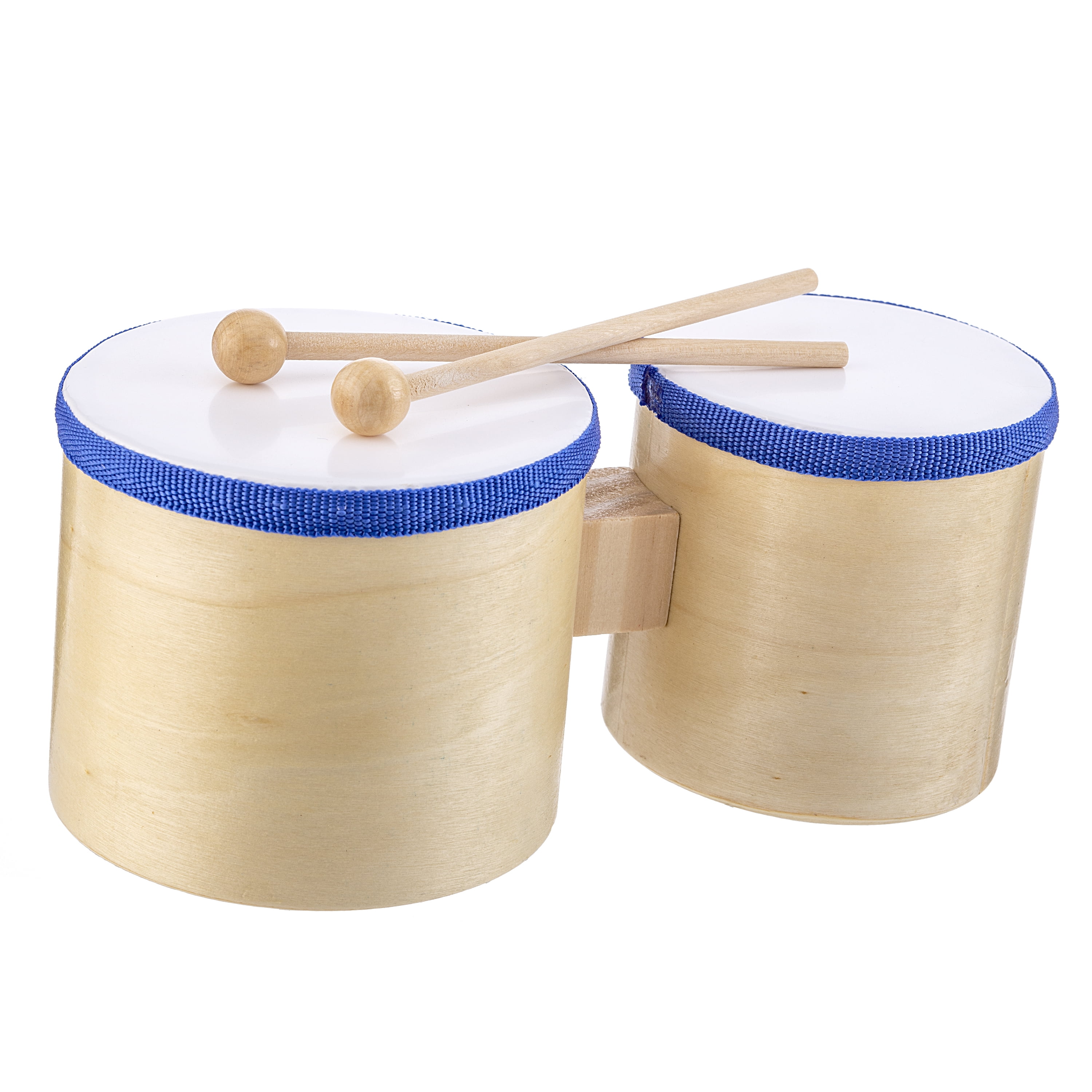 Darice Unfinished Wooden Bongo Drums, Musical Instrument for Kids