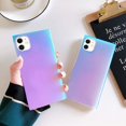 thumbnail image 3 of Compatible avec Étui iPhone, Étui en Silicone Souple Carré Coloré Scintillant Violet Laser, Protection Antichoc Mode Design Iridescent pour Filles Femmes (iPhone 12Pro MAX), 3 of 6