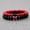 Red, variant on Couple His & Hers Distance Healing Bracelets Black Lava Bead Matching YinYang-White