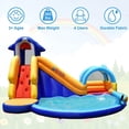 thumbnail image 6 of OLAKIDS Inflatable Water Slides, Shark Theme 14FT x 10FT x 8.5FT Bouncy House with Slide, Splash Pool, Climbing Wall, Water Gun, Outdoor Jumping Castle with Hose, Carry Bag, Stakes (Without Blower), 6 of 9