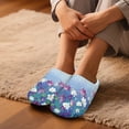 thumbnail image 3 of Chririnla Oil Painting Florals Bedroom Plush Slippers Soft Fuzzy Fluffy Cozy Comfy Fur Lined Washable Comfortable Ladies Girls Slippers, 3 of 7