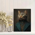 thumbnail image 2 of Regal Ginger Cat Gentleman Canvas Wall Art, Warm Tone Pet Print for Living Room, Bedroom, Office, Study, Den and Bar Decor, 2 of 8