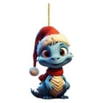 thumbnail image 2 of CoreLiving Dragon Christmas Ornaments Set, 3.15 Inch Festive Baby Dragon & Acorn Decor, Cute Forest Animal Ornaments for Xmas Tree Decorations Indoors, 2 of 7