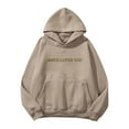 thumbnail image 3 of WENWU Women's Hoodies Sweatshirts Long Sleeve Hoodie for Women Pullover Oversized Hoodie for Women Khaki Hooded Sweatshirt Women Winter Tops Street Style, 3 of 5