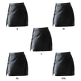 thumbnail image 4 of Sonducket otoño invierno cuero bodycon irregular mini ropa delgada cintura alta moda una línea vestido compras negro / Type3 NO3, 4 of 6