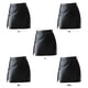 thumbnail image 2 of Qarigey Lady Winter Leather Bodycon Irregular Mini Fiesta sólida Slim High Waist A-Line Dress Travel Holiday Shopping Prendas para la parte inferior del cuerpo Negro/ S, 2 of 6