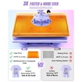 thumbnail image 4 of Adnoom 8 in 1 Heat Press 12x15, 360° Swing Away Heat Press Machine, Digital Shirt Press Machine for Mug Hat Plate Cap, Purple, 4 of 9