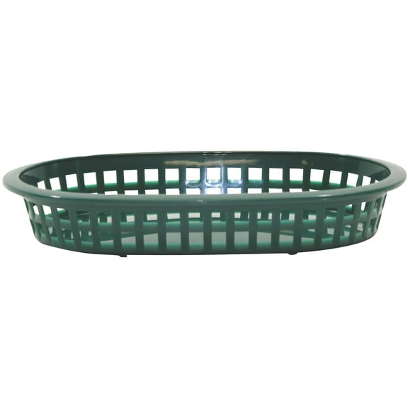 TableCraft 1073FG Forest Green A La Carte Platter Basket - 36 / CS