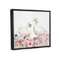 thumbnail image 4 of Stupell Industries Ducks & Pastel Flowers Animals & Insects Painting Black Floater Framed Canvas Art Print Wall Art, 21 x 17, 4 of 10