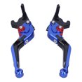 thumbnail image 5 of Par de palancas de embrague de freno extensibles plegables aptas para Yamaha XMAX 250 300 400 125 2018-2021 azul negro sin logotipo, 5 of 5
