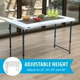 thumbnail image 6 of Lifetime 4-Foot Height-Adjustable Fold-In-Half Table, White Granite, 6 of 12