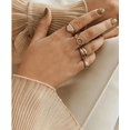 thumbnail image 5 of 18k Gold Adjustable Circle Band Ring, Single Link Chain Knuckle Rings, Fashion Stacking Finger Jewelry, 5 of 5