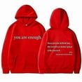thumbnail image 2 of "You Are Enough Print Hoody Autumn Casual Men's And Women's Pullover Hoodies Tops", 2 of 4