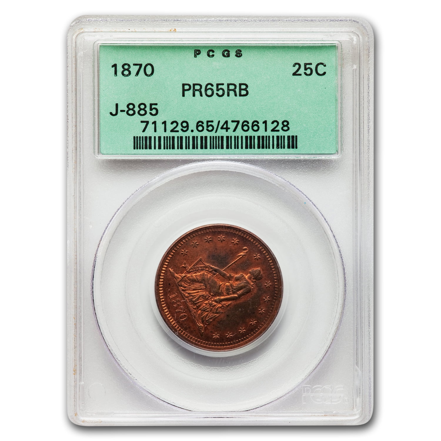 1870 Liberty Seated Quarter Pattern Pr 61 Pcgs Rb J 5 Walmart Com Walmart Com