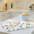 thumbnail image 6 of Yayeee Dish Drying Mat for Kitchen Counter 18"x24" Microfiber Absorbent Pad, Green Stars, 6 of 7