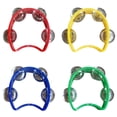 thumbnail image 2 of Tambourine Mini Hand Bell Percussion Musical Instrument Small Tambourine (Color 1), 2 of 4