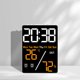 thumbnail image 4 of Reloj digital con pantalla LED, fecha, semana, temperatura y humedad, multifunción, brillo ajustable para horario de verano, despertador doble, diseño plegable y portátil, marco de metal,, 4 of 8