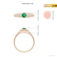 thumbnail image 5 of Angara Natural 0.24 Ct. Emerald with Diamond Vintage Inspired Ring in 14K Rose Gold for Women (Ring Size: 3), 5 of 10