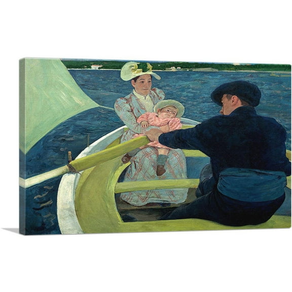 ARTCANVAS The Boating Party 1893 Canvas Art Print by Mary Cassatt - Size: 26" x 18" (0.75" Deep)