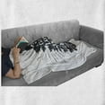 thumbnail image 5 of Saying Soft Flannel Fleece Blanket, Lets Get Lost in the Woods Grunge Style Wording on a Tree Nature Sayings, Cozy Plush for Indoor and Outdoor Use, 50" x 70", Dark Night Blue White, by Ambesonne, 5 of 5