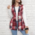 thumbnail image 2 of Elegant and Versatile! Ladies' Checkered Lapel Jacket, 2 of 6