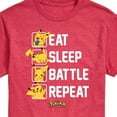 thumbnail image 3 of Pokémon - Eat Sleep Battle Repeat - Men's Short Sleeve Graphic T-Shirt, 3 of 5