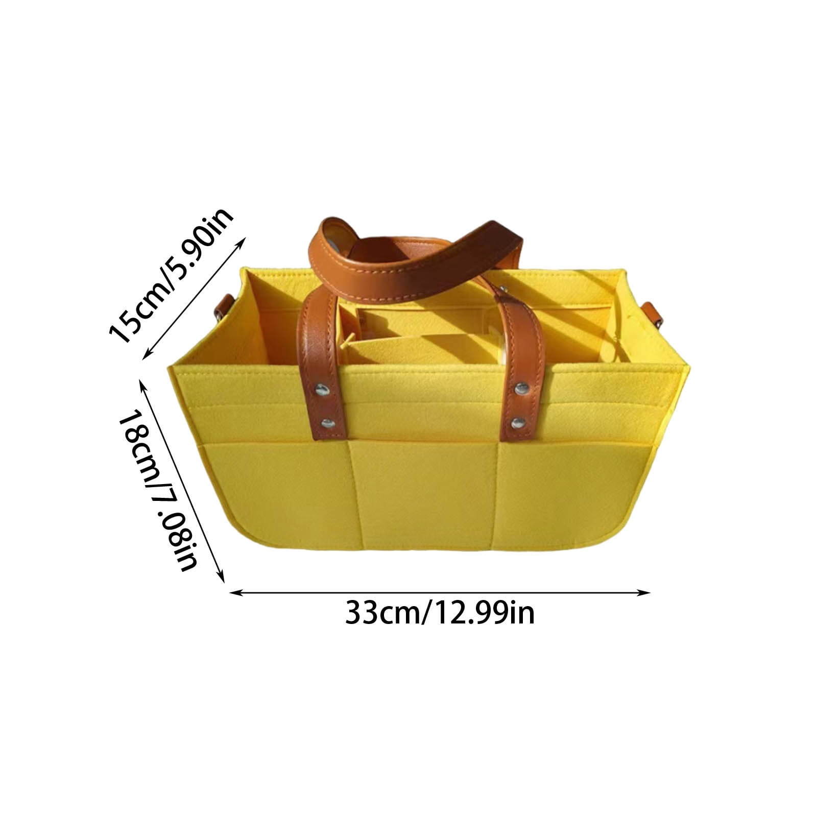 3 Packs Foldable Storage Organizer Bag with Removable Compartments Portable Lightweight for Nursery Travel Car Multifunctional Diaper Caddy Tote with Water Resistant Fabric and Leather Handles
