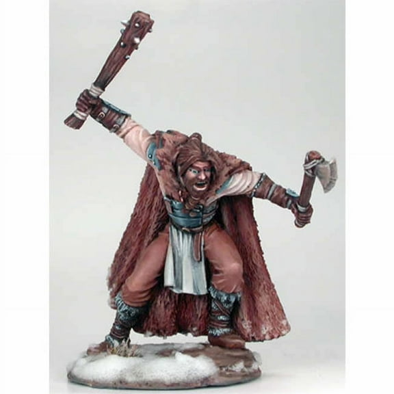 Wildling Warrior with Spiked Club and Axe Miniature George R.R. Martin Masterworks Dark Sword