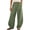 Green Pant, variant on Linen Pants for Women Loose Barrel Casual Pants Trendy Summer Elastic Waist Baggy Wide Leg Trousers with Pockets Light Blue Pant XL