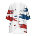thumbnail image 3 of Hvot&aat Women's Independence Day Printed Chiffon Cardigan Holiday Beach Cover Up Casual Tops Patriotic Shirts, 3 of 4